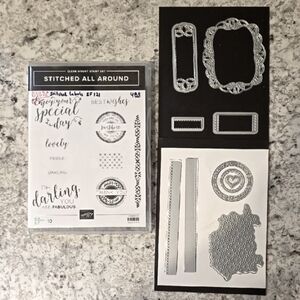 Stampin' Up! Stitched All Around Stamp Set & Dies and Stitched Labels Die Set